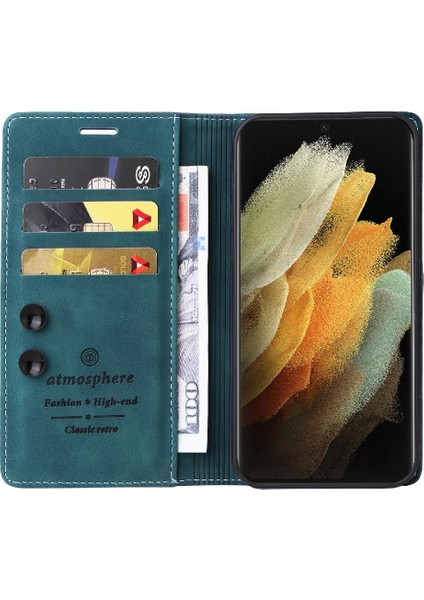 Samsung Galaxy S21 Ultra Basit Iş Deri Kılıf Flip Case Için Flip Case (Yurt Dışından) fırsatları