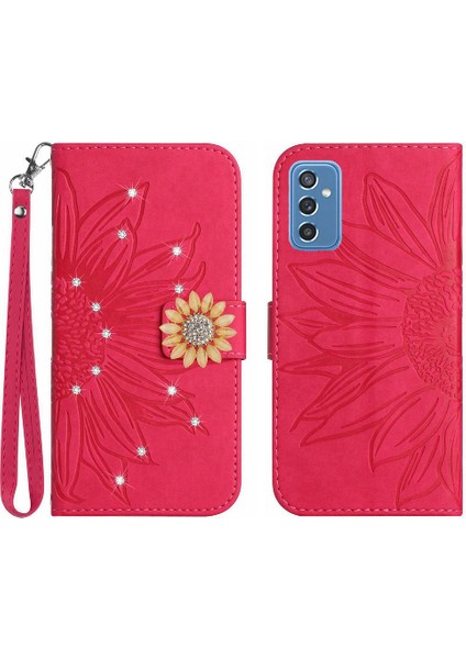 Samsung Galaxy M52 Telefon Kılıfı Için Kılıf Pu Deri Kapak Çevirin Kart Tutucu (Yurt Dışından)