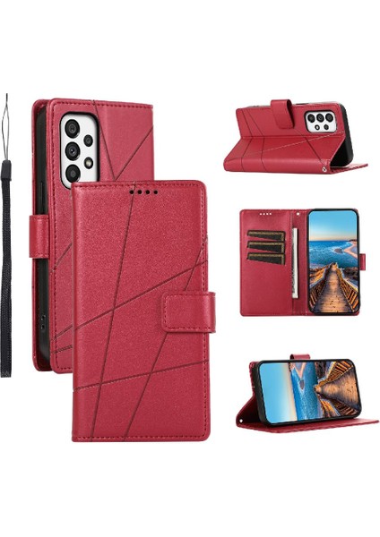 Samsung Galaxy A73 5g Kickstand Üç Kart Yuvaları Şok Için Flip Case (Yurt Dışından)