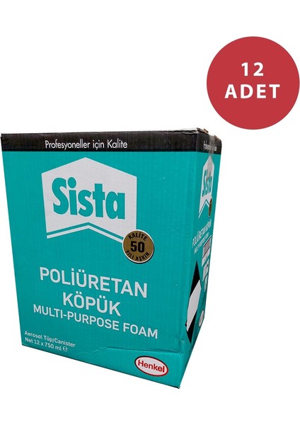 Universal Poliüretan Köpük (750 Ml) 12 Adet 1 Koli
