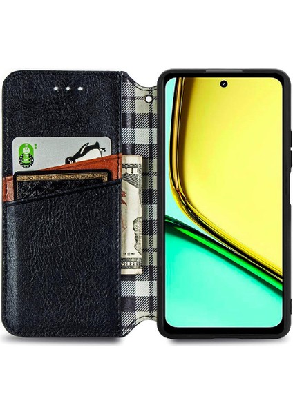 Realme C67 4g Için Kılıf Moda Tasarım Kapak Çevirin Deri Kılıf Zarif (Yurt Dışından) modelleri