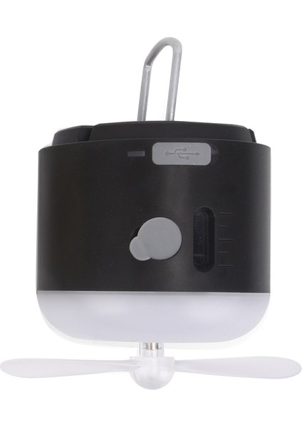 Açık Kamp Asma Nemlendirme Fanı Ortam Işığı Siyah (Yurt Dışından)