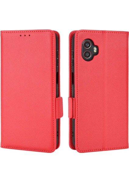 Samsung Galaxy Xcover6 Pro Pu Deri Manyetik Kart Yuvaları Tutucu (Yurt Dışından)