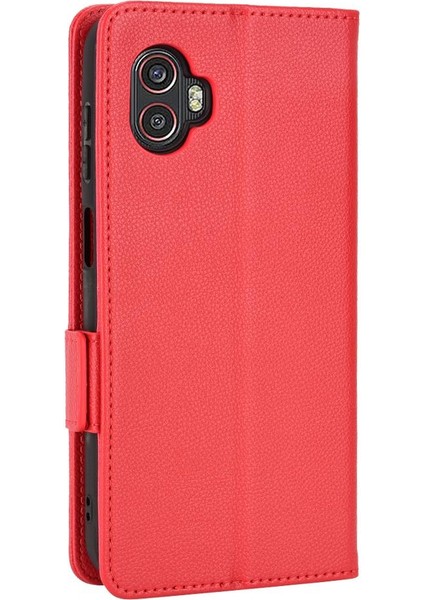 Samsung Galaxy Xcover6 Pro Pu Deri Manyetik Kart Yuvaları Tutucu (Yurt Dışından)