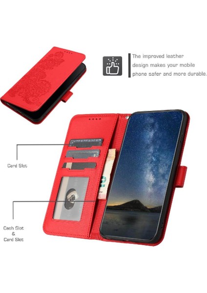 Kart ile Samsung Galaxy M55 Pu Deri Manyetik Kapatma Için Flip Case (Yurt Dışından)
