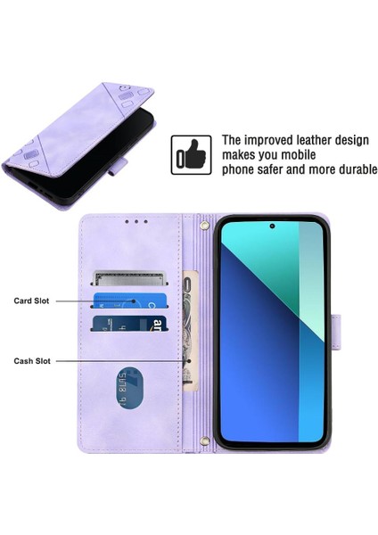 Xiaomi Redmi Için Not 13 4g Cüzdan Kapak Çevirin Manyetik Deri Kart (Yurt Dışından)