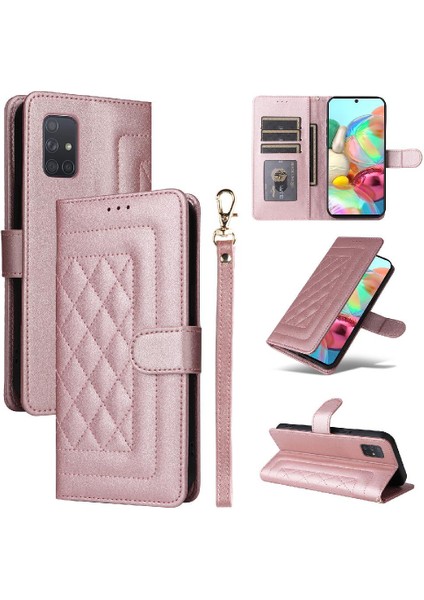 Samsung Galaxy A71 Için Flip Case Darbeye Basit Iş Cüzdan Kılıf (Yurt Dışından)