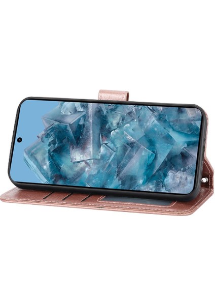 Google Piksel 9 Kart Tutucu Kayış Manyetik Kapatma Kickstand Için Flip Case (Yurt Dışından)