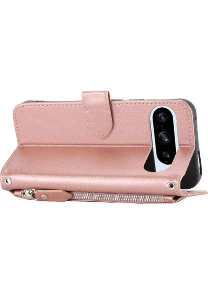 Google Piksel 9 Kart Tutucu Kayış Manyetik Kapatma Kickstand Için Flip Case (Yurt Dışından)
