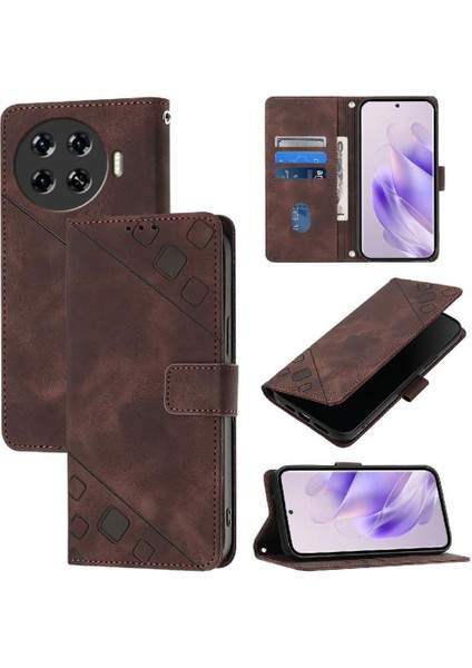 Tecno Spark 20 Pro Artı Kart Tutucu Manyetik Deri Cüzdan Flip Için Kılıf (Yurt Dışından)