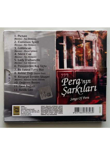 Pera'nın Şarkıları CD (Jelatininde Sıfır Orjnal Dönem Baskı Cd)