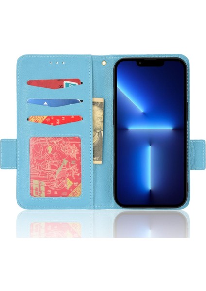 Iphone 15 Için Kılıf Pro Cüzdan Kart Yuvaları Tutucu Yan Toka Manyetik Pu (Yurt Dışından)