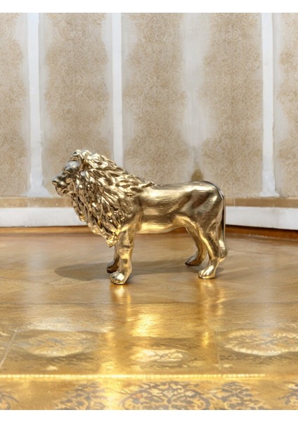 Dekoratif Altın Aslan Biblo/heykel