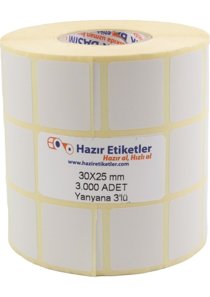 Eko Termal Rulo Etiket 30MM x 25MM 3000 Adet