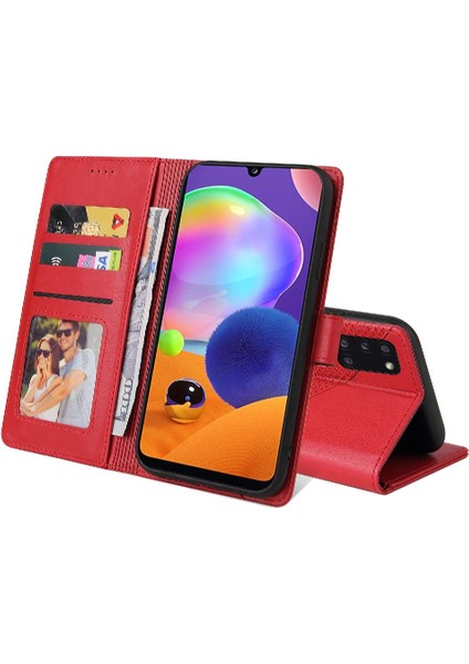 YH Mall Samsung Galaxy Flip Premium Deri Darbeye Kickstand 4 Için Flip Case (Yurt Dışından)