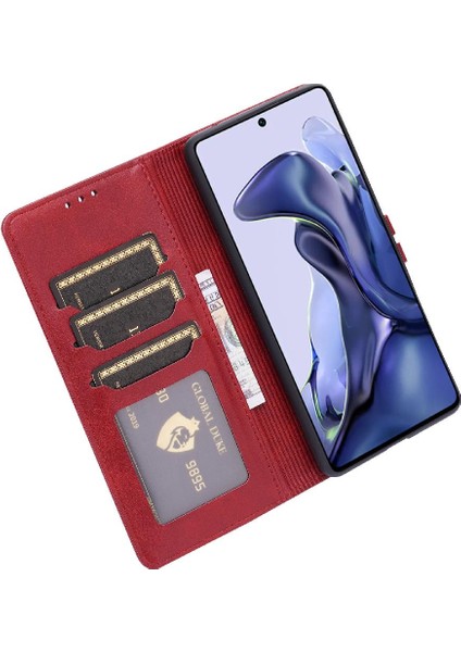 Cüzdan Kılıf Için Xiaomi 11T/11T Pro Kart Tutucu Tüm Yuvarlak Koruma (Yurt Dışından)