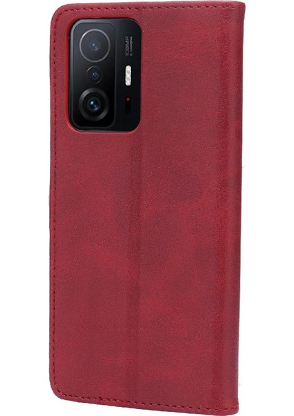 Cüzdan Kılıf Için Xiaomi 11T/11T Pro Kart Tutucu Tüm Yuvarlak Koruma (Yurt Dışından)