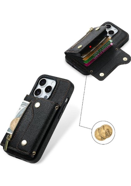 IPhone 11 Için Kılıf Büyük Kapasiteli Hafif Kart Yuvaları Mini Sırt Çantası (Yurt Dışından) indirimleri