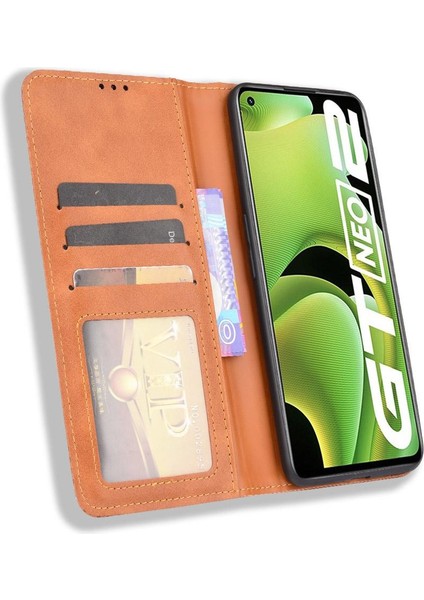 Realme Gt 2 Cüzdan Manyetik Kapatma Pu Deri Için Kılıf (Yurt Dışından) modelleri