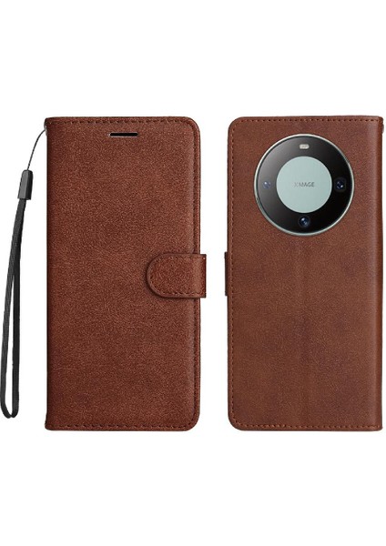 Kart Yuvası Klasik Düz Renk Iş ile Huawei Mate 60 Için Flip Case (Yurt Dışından) fırsatları
