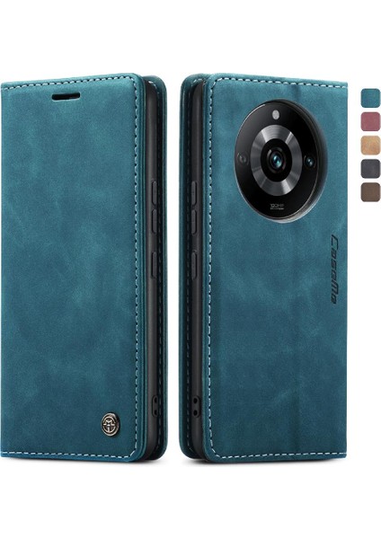 Realme 11 Pro 5g Için Flip Case Vintage Pu Deri Cüzdan Manyetik Kapatma (Yurt Dışından)