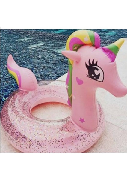 2-8 Yaş Sevimli Unicorn Kız Çocuk Simidi Yüksek Kalite Pullu Çocuk Simit
