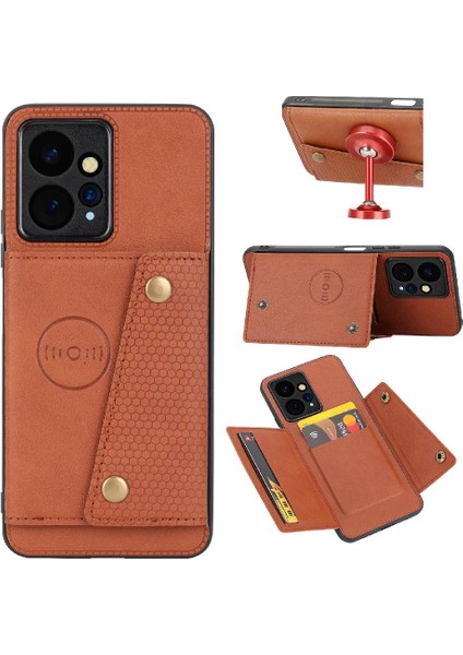 Cüzdan Kılıf Xiaomi Redmi Için Not 12 4g Buit Demir Darbeye Koruyucu (Yurt Dışından)