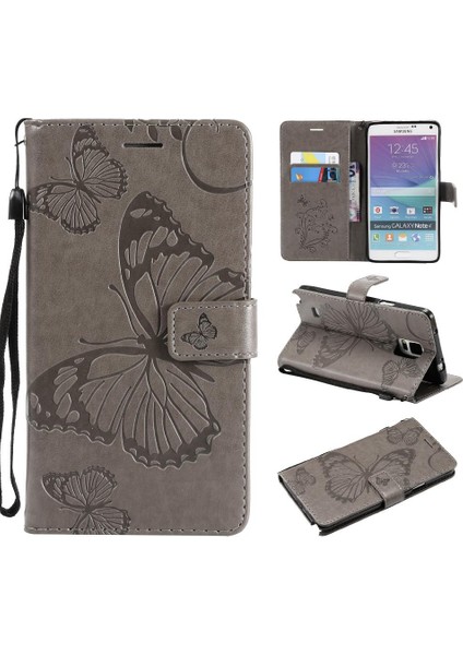 Samsung Galaxy Not 4 Için Kılıf Pu Deri Flip Kickstand Darbeye Kapak (Yurt Dışından)