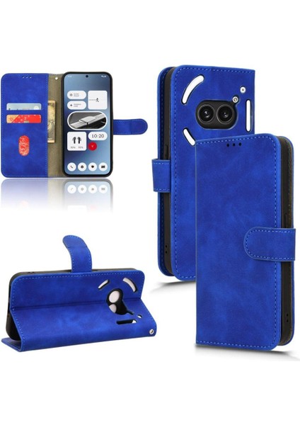Nothing Telefon 2A Tam Koruma Deri Folio Flip Case ile (Yurt Dışından)