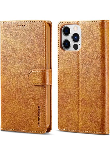 Iphone 14 Için Kılıf Pro Max Kart Yuvaları Cüzdan Tutucu ile Buzağı Doku (Yurt Dışından)