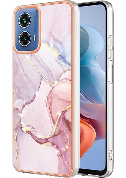 Motorola Moto G34 Koruma Için Kılıf Ince Tpu Mermer Desen Yumuşak Tampon (Yurt Dışından)