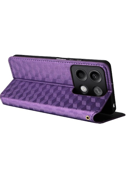 Xiaomi Poco X6 Manyetik Kapatma Kart Yuvaları Tutucu Pu Deri Kılıf (Yurt Dışından)