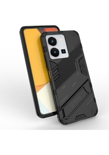 Vıvo Y35 5g Koruyucu Kapak Için Kılıf Kickstand Sağlam Askeri (Yurt Dışından) modelleri