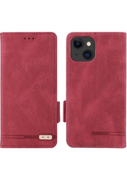 Kart Tutucu Kickstand ile iphone 15 Deri Folio Flip Case Için Kılıf (Yurt Dışından)