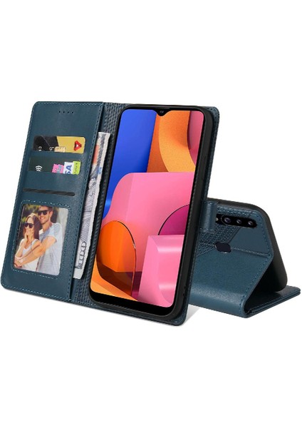 Samsung Galaxy A20S Premium Deri Kickstand Üç Kart 4 Için Flip Case (Yurt Dışından) indirimleri