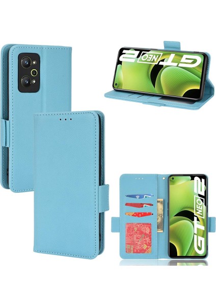 Realme Gt Neo 2 Pu Deri Manyetik Kart Yuvaları Tutucu Yan Toka Için Kılıf (Yurt Dışından)