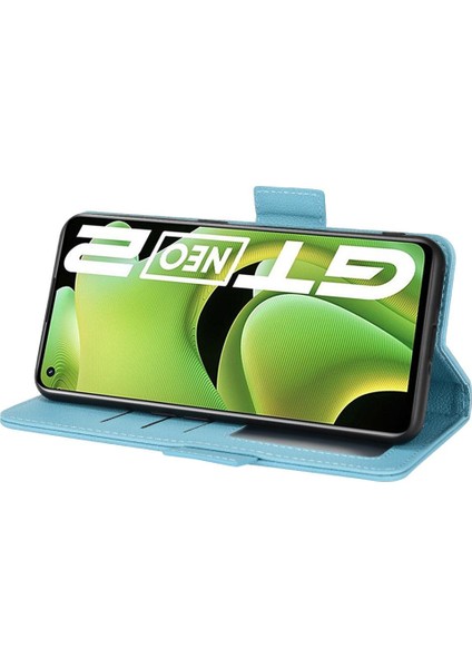 Realme Gt Neo 2 Pu Deri Manyetik Kart Yuvaları Tutucu Yan Toka Için Kılıf (Yurt Dışından)