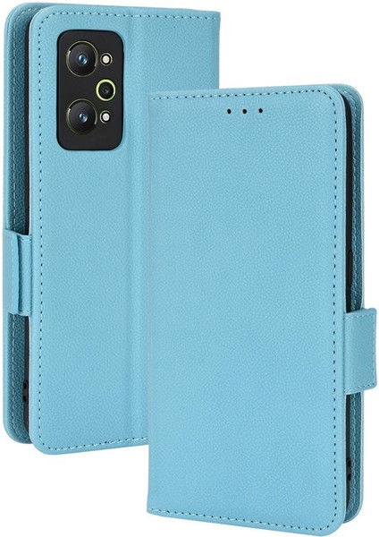 Realme Gt Neo 2 Pu Deri Manyetik Kart Yuvaları Tutucu Yan Toka Için Kılıf (Yurt Dışından)