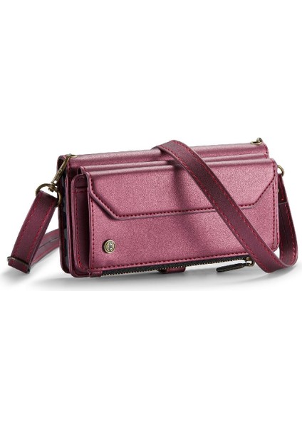 Kadınlar Için iphone 13 Mini Fermuar Faturaları Yuvası Cüzdan Kılıf Için Crossbody Durumda (Yurt Dışından)