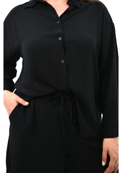 Kadın Büyük Beden Uzun Kollu Şortlu Ikili Takım 8127-25 indirimleri