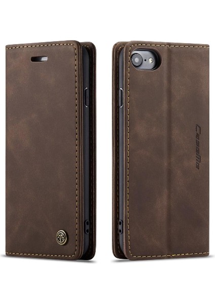 Iphone 7/8 Için Flip Case Manyetik Kapatma Darbeye Vintage Pu Deri (Yurt Dışından)