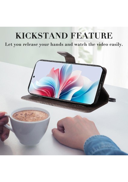 Oppo Için Kılıf Oppo 11F 5g Manyetik Kapak Flip Kickstand Kart Yuvası ile Pu (Yurt Dışından)
