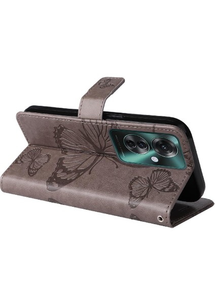 Oppo Için Kılıf Oppo 11F 5g Manyetik Kapak Flip Kickstand Kart Yuvası ile Pu (Yurt Dışından)