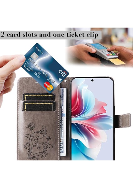 Oppo Için Kılıf Oppo 11F 5g Manyetik Kapak Flip Kickstand Kart Yuvası ile Pu (Yurt Dışından)