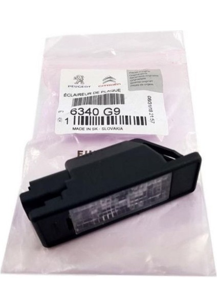 Peugeot 307 308 407 C3 C4 C5 Plaka Lambası 6340.G9