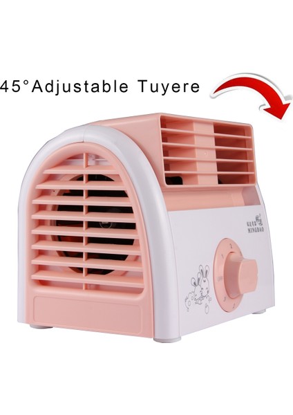 30W Türbin Bıçaksız Mini Masaüstü Sessiz Fan Pembe (Yurt Dışından)