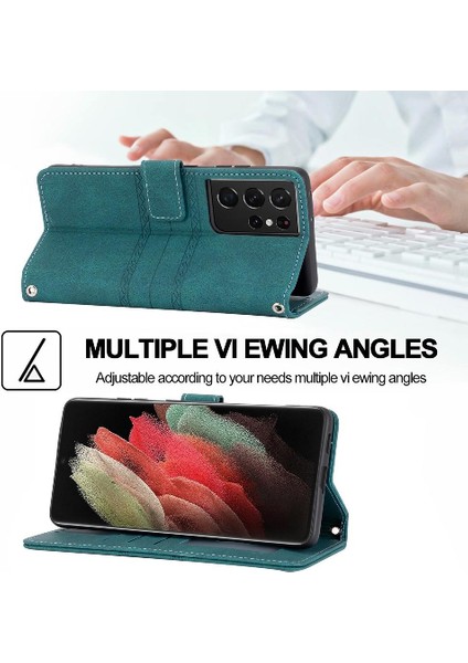 Samsung Galaxy S21 Ultra 5g Için Flip Case Pu Deri Cüzdan Kılıf Kapatma (Yurt Dışından) indirimleri