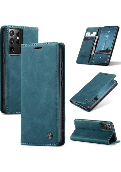 Samsung Galaxy S21 Ultra Kılıf Için Flip Case Kart Yuvası Kickstand Manyetik (Yurt Dışından) fiyatları