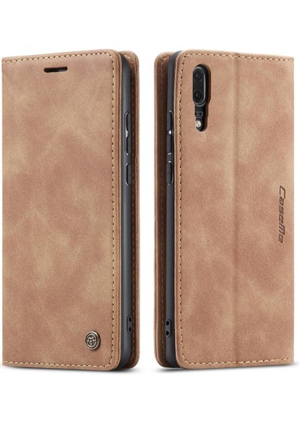 YH Mall Huawei P20 Vintage Pu Deri Cüzdan Manyetik Kapatma Kılıf Için Flip Case (Yurt Dışından)