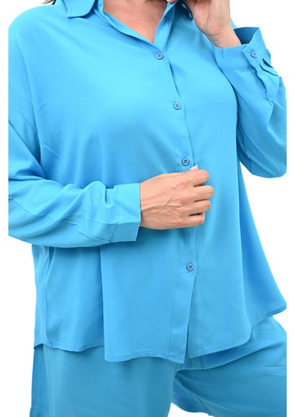 Kadın Büyük Beden Uzun Kollu Şortlu Ikili Takım 8127-25 indirimleri